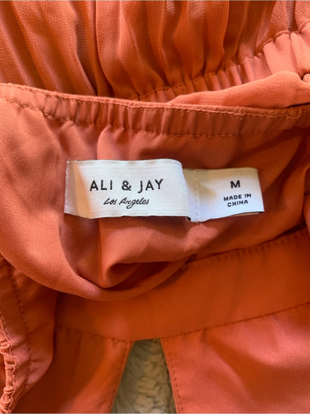 Ali Jay Soho House Midi Pleated Halter Neck Dress Earth Orange Size Medium - Picture 4 of 6
